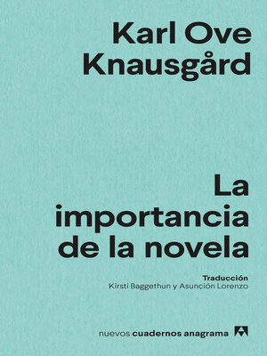 cover image of La importancia de la novela